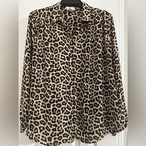 H&M Cheetah Print Blouse